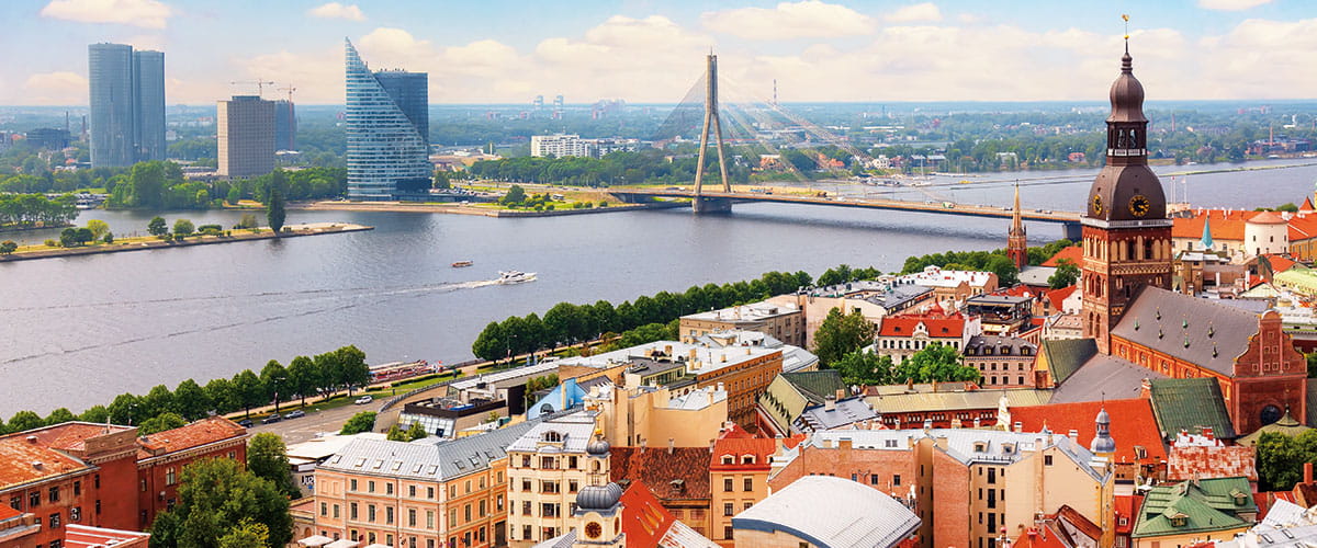 A view over the city of Riga, Latvia